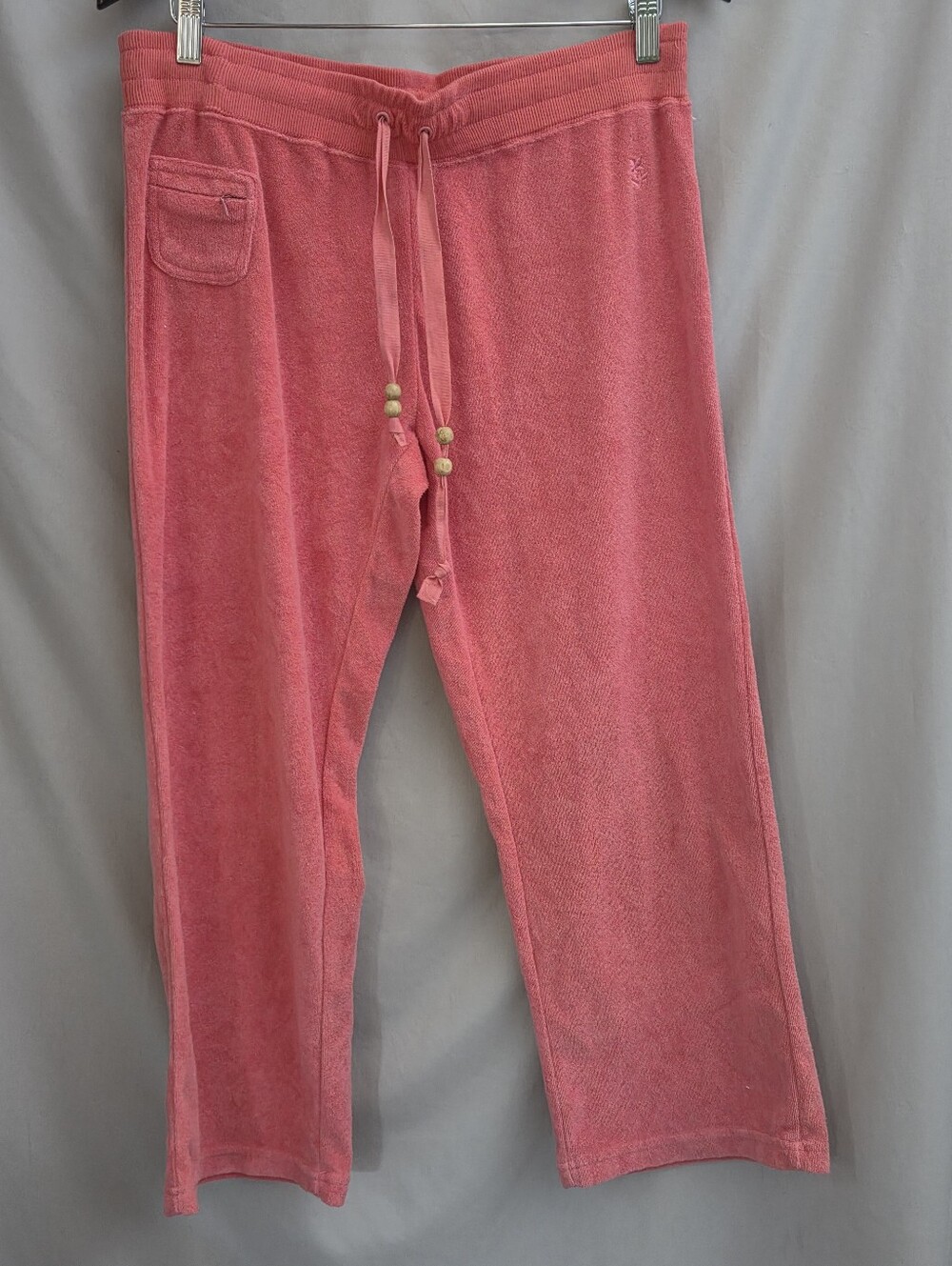 Coral Terry Jogger Pants with Drawstring